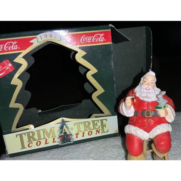 Santa Coca-Cola Ornament Christmas Collectible Vintage 1990 - Picture 7 of 15
